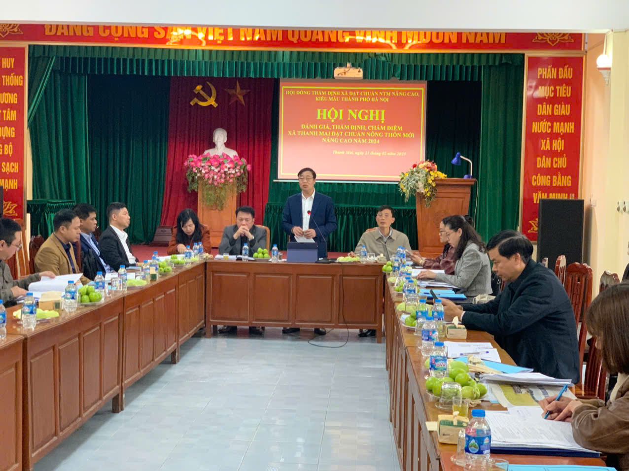 ĐOÀN THÀNH PHỐ HÀ NỘI THẨM ĐỊNH XÃ THANH MAI ĐẠT CHUẨN NTM NÂNG CAO NĂM 2024